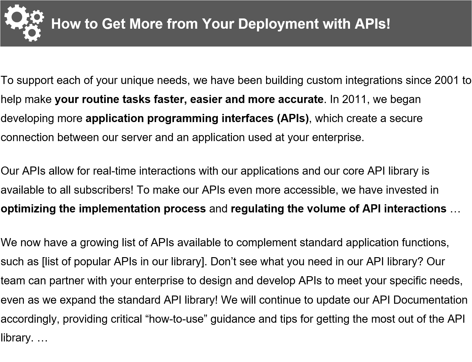 API Newsletter Example