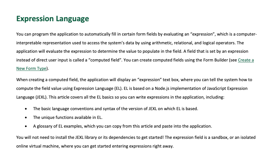 Expression Language